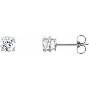 14K White 1 1/5 CTW Lab-Grown Diamond Stud Earrings