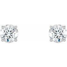 Load image into Gallery viewer, Round 4-Prong Lab-Grown Diamond Stud Earrings  
