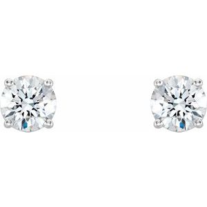 Round 4-Prong Lab-Grown Diamond Stud Earrings  
