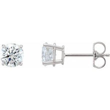 Charger l&#39;image dans la galerie, Clous d&#39;oreilles en diamant blanc de laboratoire 1 1/2 CTW 14K
