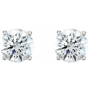 Round 4-Prong Lab-Grown Diamond Stud Earrings  