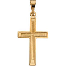 Load image into Gallery viewer, 14K Yellow 18x12 mm Cross Pendant
