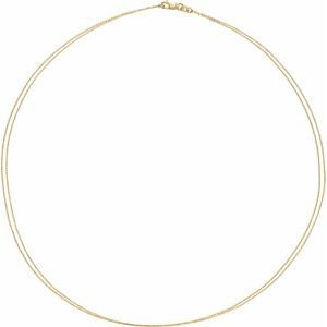 1 mm Double Strand Diamond Cut Cable Chain