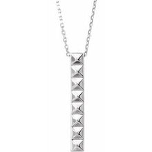 Load image into Gallery viewer, Sterling Silver Pyramid Bar 16-18&quot; Necklace
