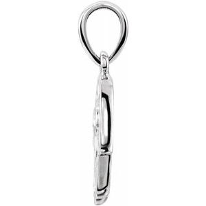 Sterling Silver .03 CTW Diamond Hamsa Pendant