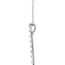 Load image into Gallery viewer, Sterling Silver Pyramid Bar 24&quot; Necklace
