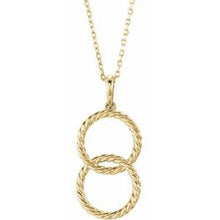 Load image into Gallery viewer, Interlocking Circle Rope Necklace 
