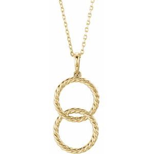 Interlocking Circle Rope Necklace 