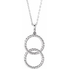 Load image into Gallery viewer, Sterling Silver Interlocking Circle 16-18&quot; Necklace
