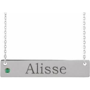 Family Engravable Bar Necklace 