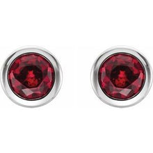Load image into Gallery viewer, Bezel-Set Birthstone Earrings
