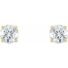 Load image into Gallery viewer, Round 4-Prong Lab-Grown Diamond Stud Earrings  
