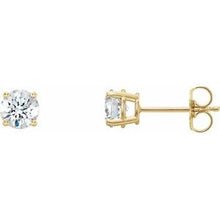 Load image into Gallery viewer, 14K Yellow 1 1/5 CTW Lab-Grown Diamond Stud Earrings
