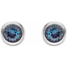 Load image into Gallery viewer, Bezel-Set Birthstone Earrings
