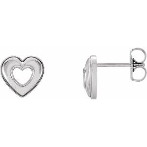 Continuum Sterling Silver Heart Earrings