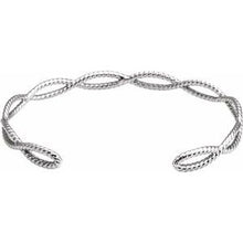 Load image into Gallery viewer, Sterling Silver Rope Cuff Bracelet
