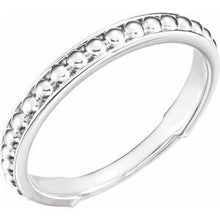 Charger l'image dans la galerie, Sterling Silver Beaded Stackable Ring
