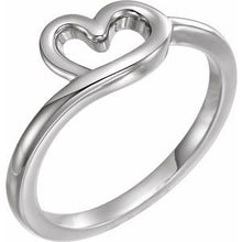 Load image into Gallery viewer, Sterling Silver Heart Youth Ring
