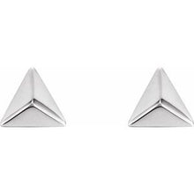 Load image into Gallery viewer, Sterling Silver Pyramid Pair of Earrings
