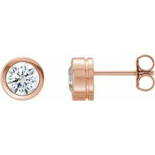 Load image into Gallery viewer, 14K Rose 1/2 CTW Diamond Earrings
