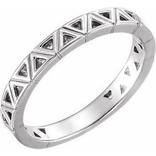 Load image into Gallery viewer, Sterling Silver Stackable Geometric Ring
