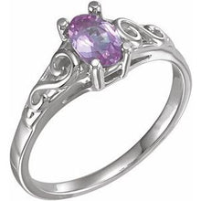 Charger l'image dans la galerie, Sterling Silver October Youth Imitation Birthstone Ring
