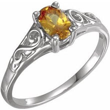 Charger l'image dans la galerie, Sterling Silver November Youth Imitation Birthstone Ring
