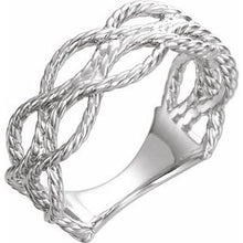Charger l'image dans la galerie, Sterling Silver Rope Ring

