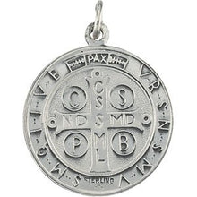 Load image into Gallery viewer, Sterling Silver 18.5 mm St. Benedict Medal
