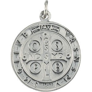 Sterling Silver 18.5 mm St. Benedict Medal
