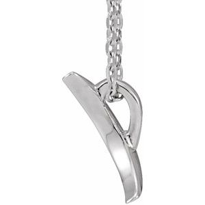 Sterling Silver Crescent 16-18" Necklace