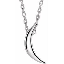 Load image into Gallery viewer, Sterling Silver Crescent 16-18&quot; Necklace
