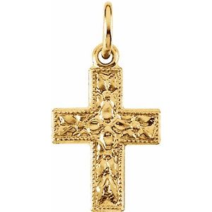 Floral-Inspired Cross Pendant