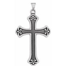 Load image into Gallery viewer, Sterling Silver Fancy Cross Pendant
