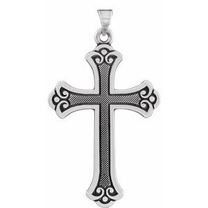 Sterling Silver Fancy Cross Pendant