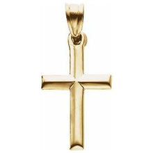 Load image into Gallery viewer, 14K Yellow 17x12 mm Hollow Cross Pendant
