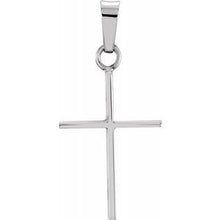 Load image into Gallery viewer, 14K White 17x12 mm Cross Pendant
