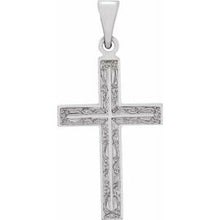 Load image into Gallery viewer, 14K White Cross Pendant
