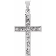 Load image into Gallery viewer, 14K White Cross Pendant
