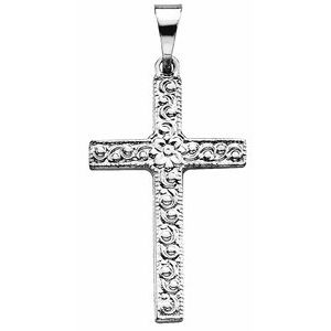 Floral-Inspired Cross Pendant