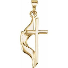 Load image into Gallery viewer, 10K Yellow 19x10 mm Methodist Cross Pendant
