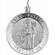 Load image into Gallery viewer, Sterling Silver 22 mm St. Patrick Medal

