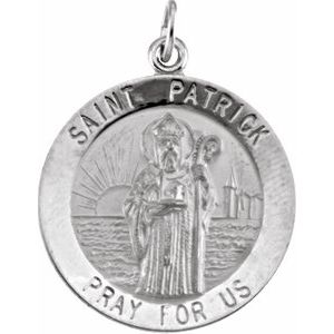 Sterling Silver 22 mm St. Patrick Medal