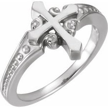 Load image into Gallery viewer, Sterling Silver 13 mm Cross Ring
