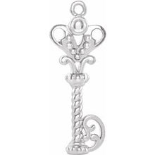 Load image into Gallery viewer, Sterling Silver 22.2x8.3 mm Key Dangle

