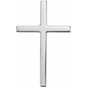 14K White Cross Pendant