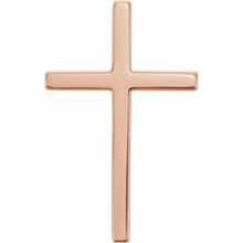 Load image into Gallery viewer, 14K Rose Cross Pendant
