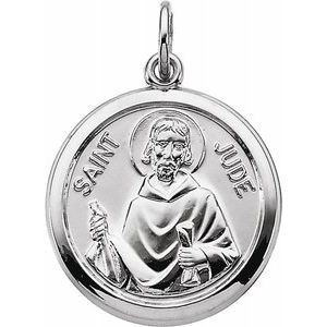 Sterling Silver 15 mm St. Jude Thaddeus Pendant