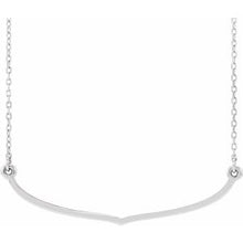 Load image into Gallery viewer, Sterling Silver Freeform Bar 16-18&quot; Necklace

