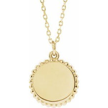 Load image into Gallery viewer, 18K Yellow Gold-Plated Sterling Silver Engravable Round Beaded 16-18&quot; Necklace
